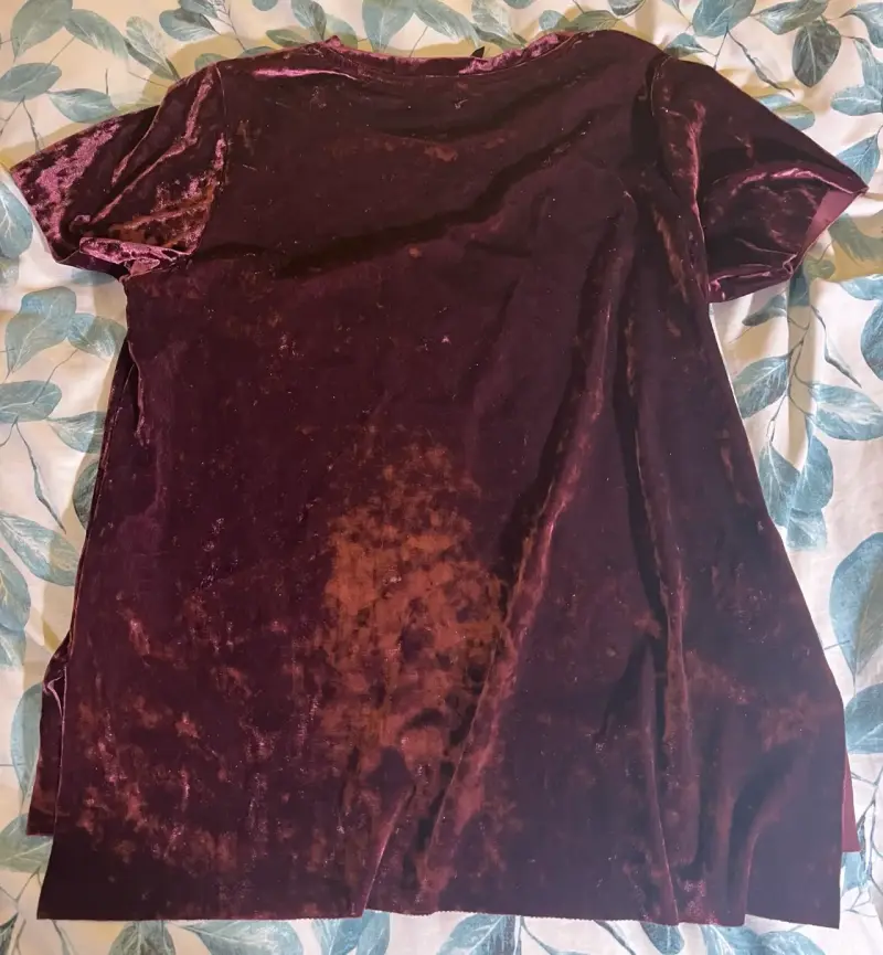 Polera de terciopelo burdeo - 2