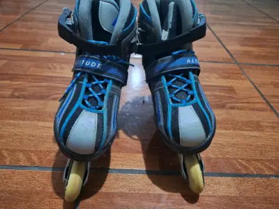 Patines en línea Altitude negros y azules - miniatura 1
