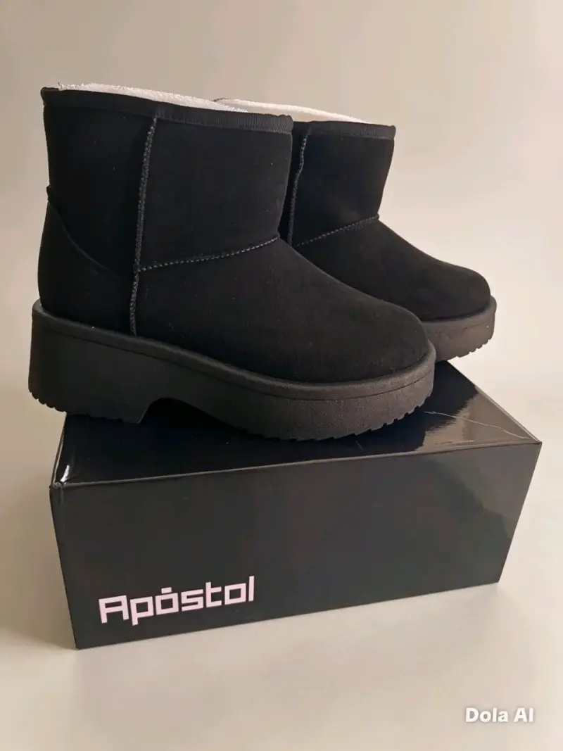 Botines negros de plataforma Apóstol