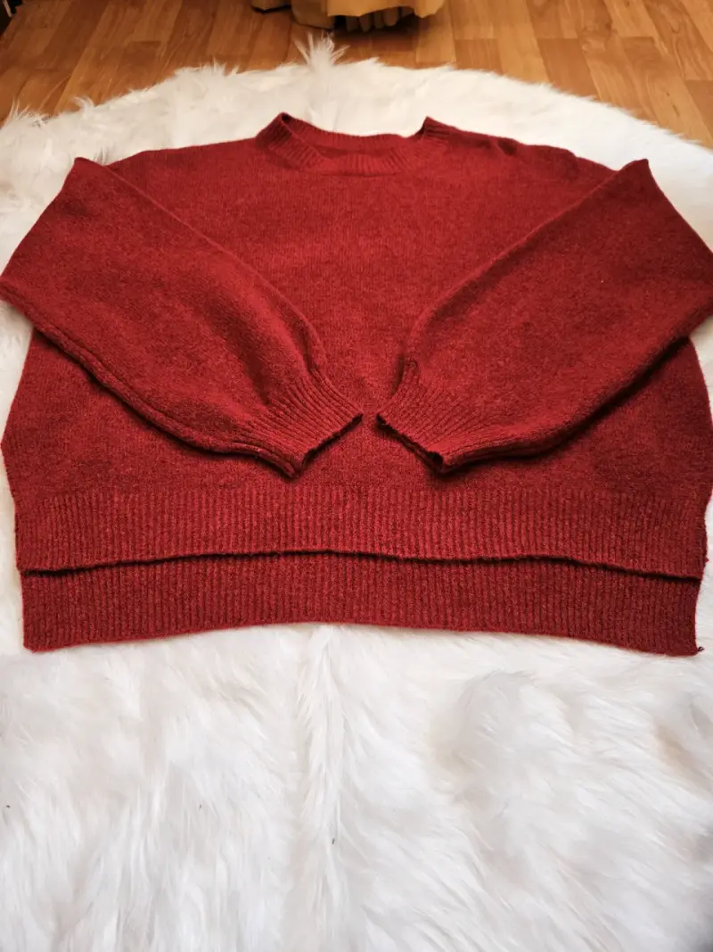 Suéter rojo de lana para invierno - 2