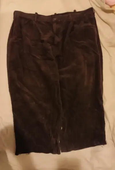Pantalon cotele marrón - miniatura 1