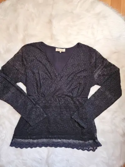 Blusa de encaje negra Tatienne - miniatura 1