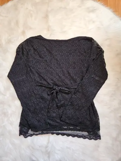 Blusa de encaje negra Tatienne - miniatura 3