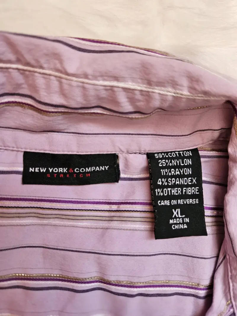 Camisa de rayas rosada para mujer - 4