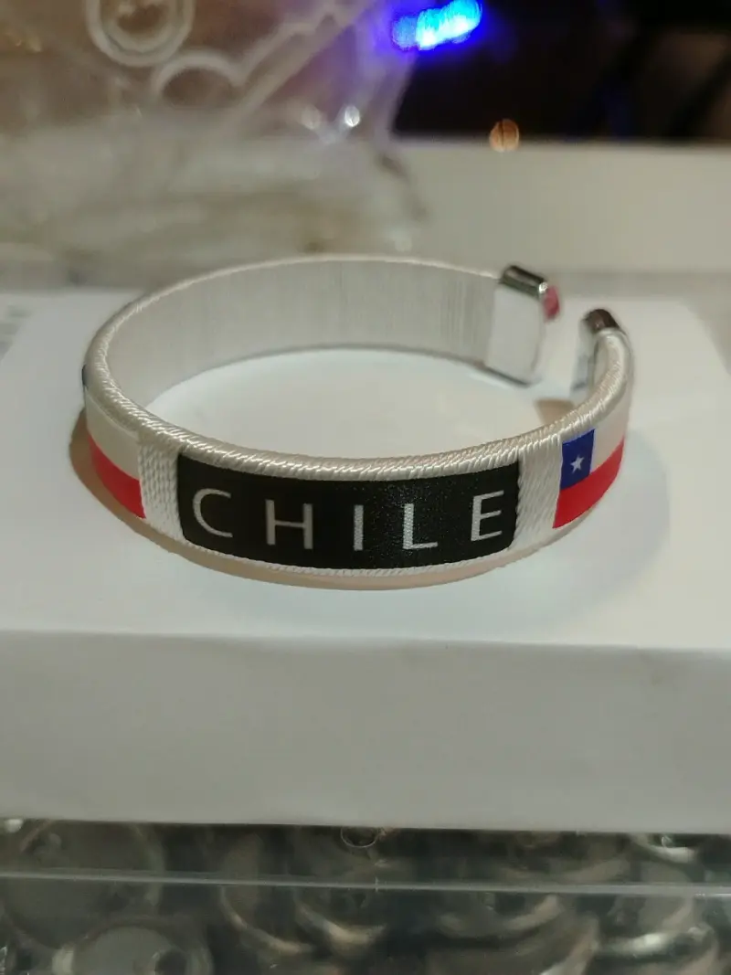 Pulsera ajustable bandera de Chile - 1