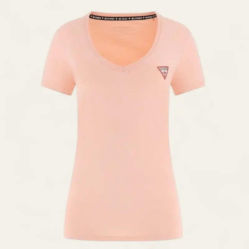 Polera Rosa Guess con logo bordado Talla M - 2