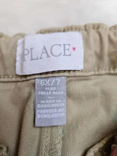 Pantalones beige para niñas marca Place - miniatura 4