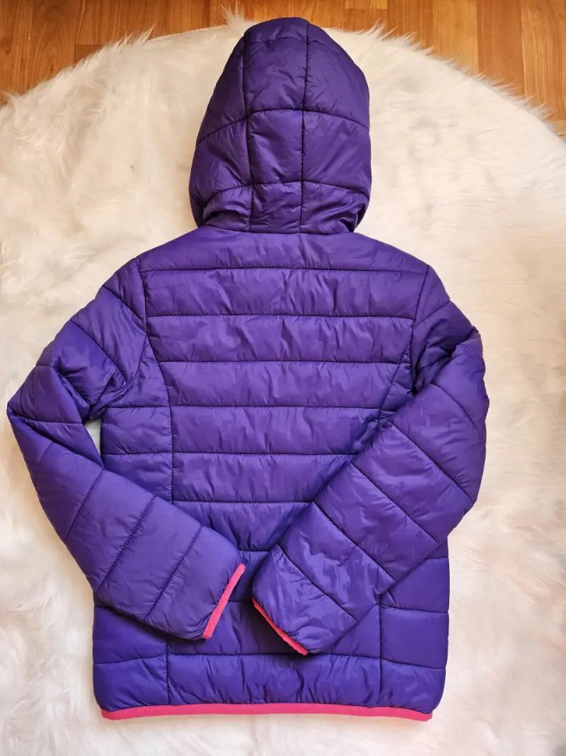 Chaqueta acolchada morada para niña - 2