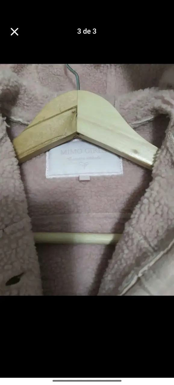 Abrigo de lana rosado con capucha - 2