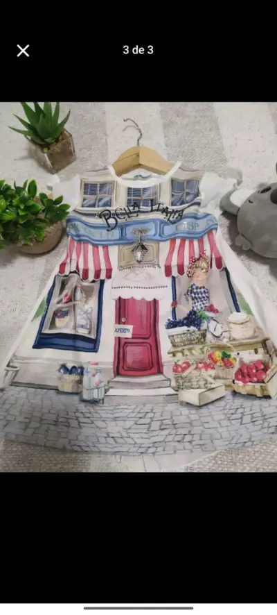 Vestido infantil estampado Bella Italia - miniatura 1