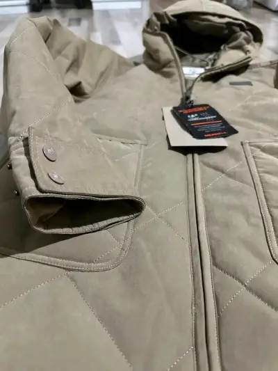 Parka acolchada beige con capucha - miniatura 4