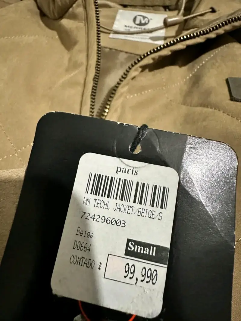 Parka acolchada beige con capucha - 5