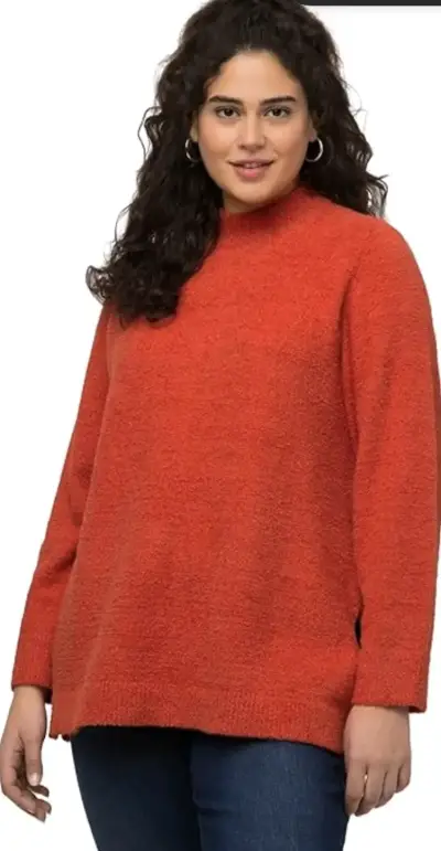 Suéter rojo de lana para mujer - miniatura 1