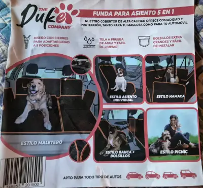 Funda protectora para asiento de auto para mascotas - miniatura 2