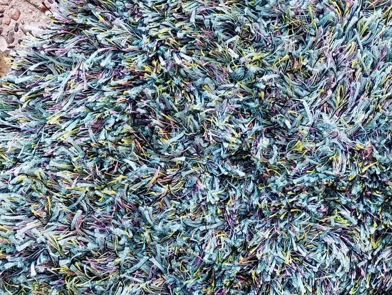 Alfombra shaggy multicolor suave - 1