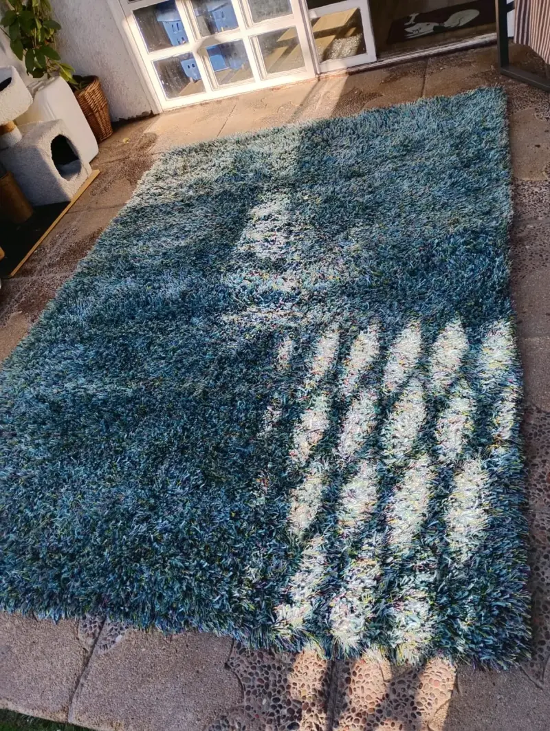 Alfombra shaggy multicolor suave - 4