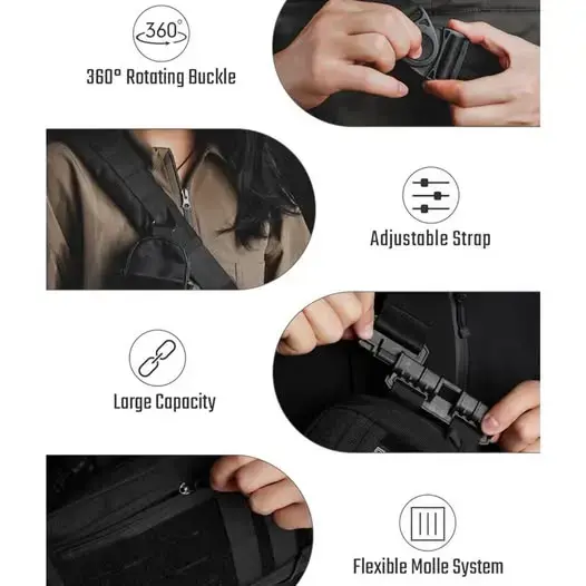 Bandolera táctica negra Tactical Geek L3C cache - 10