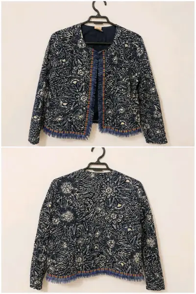 Chaqueta estampada con flecos talla M - miniatura 2