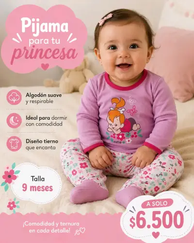 Pijama de algodón para bebé 9 meses - miniatura 1