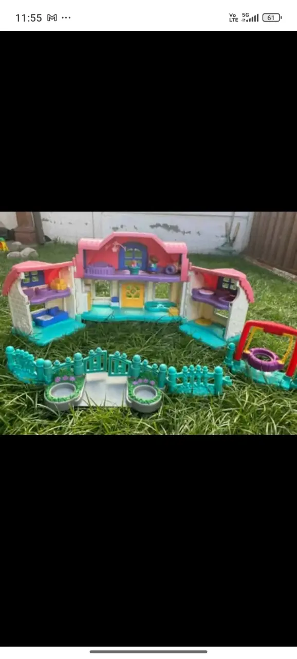 Casa de muñecas plegable con accesorios - 1