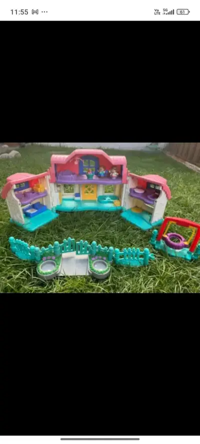 Casa de muñecas plegable con accesorios - miniatura 2