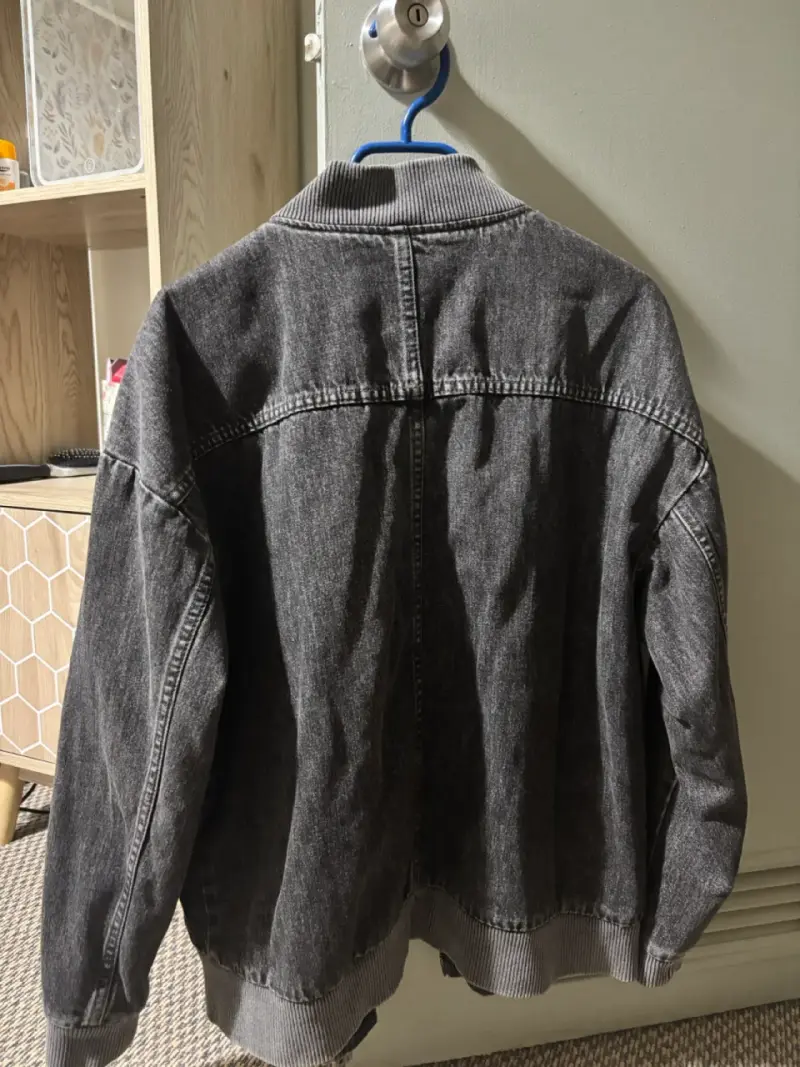 Chaqueta de mezclilla gris Opposite Denim - 2