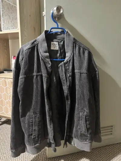 Chaqueta de mezclilla gris Opposite Denim - miniatura 3