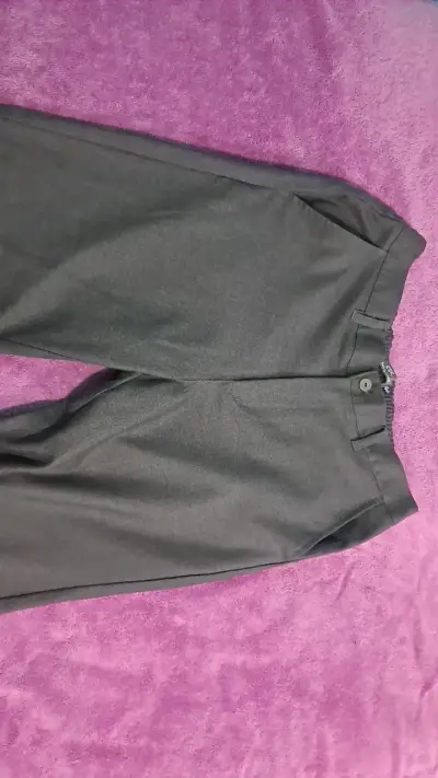 Pantalón gris oscuro con cintura elástica,escolar - miniatura 2