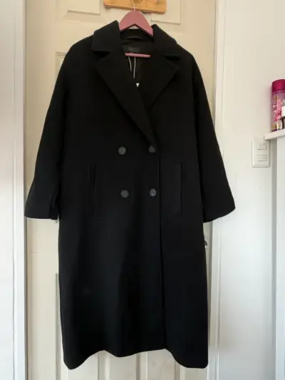 Abrigo negro Zara - miniatura 1