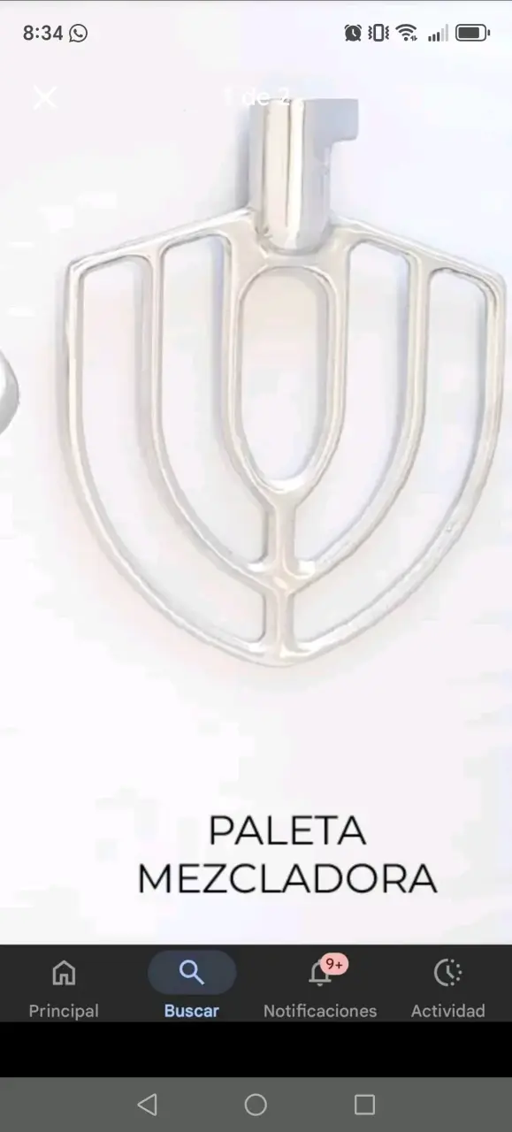 Paleta mezcladora de acero inoxidable