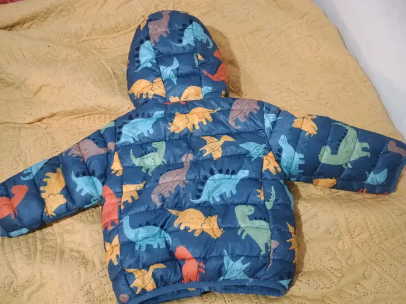 Chaqueta infantil con capucha y diseño de dinosaurios - 2
