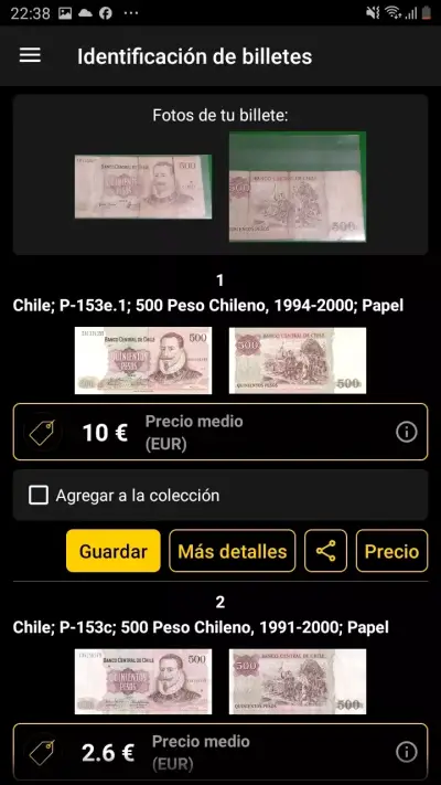 Billete 500 Pesos Chilenos 1994-2000 - miniatura 6