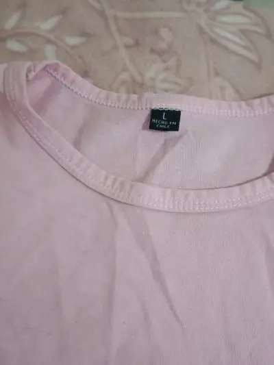 Polera rosada de algodón para hombre - miniatura 3