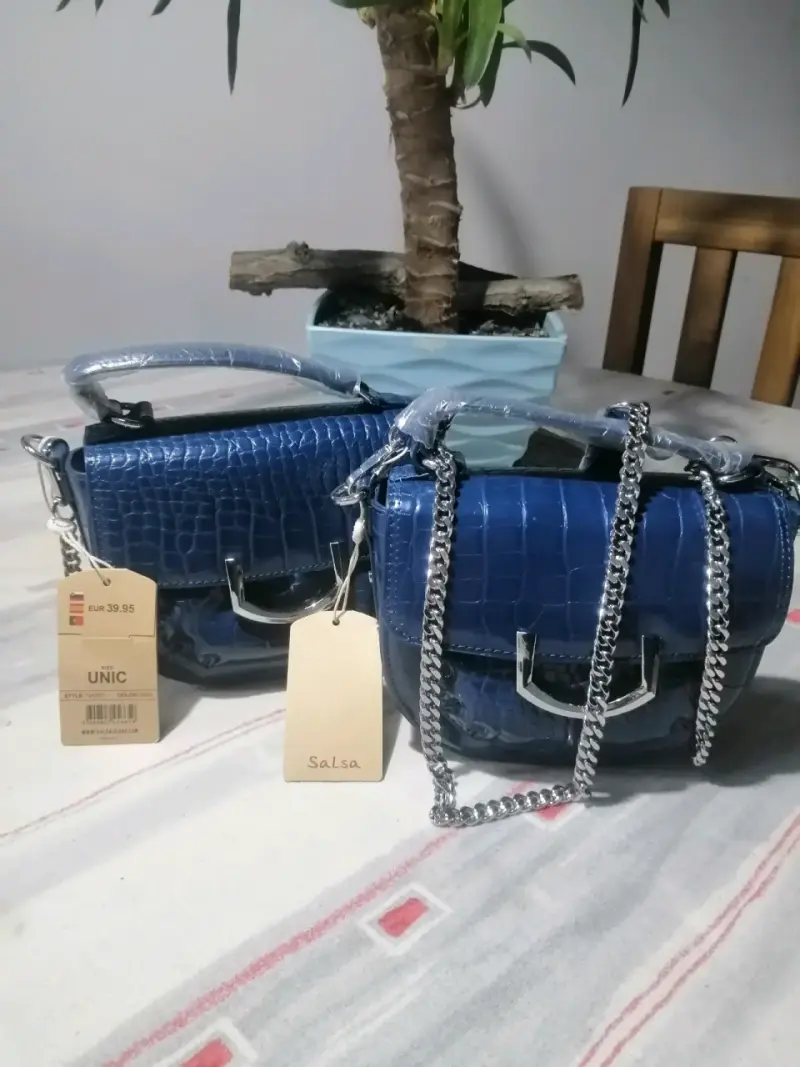 Cartera azul con diseño de cocodrilo Salsa - 1