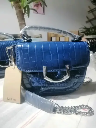 Cartera azul con diseño de cocodrilo Salsa - miniatura 2