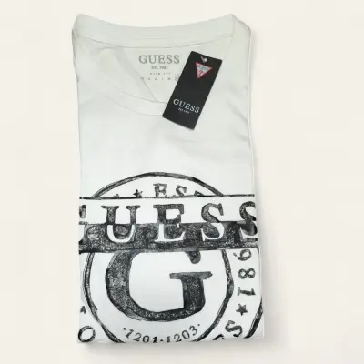 Polera Blanca Guess con logo estampado - miniatura 4