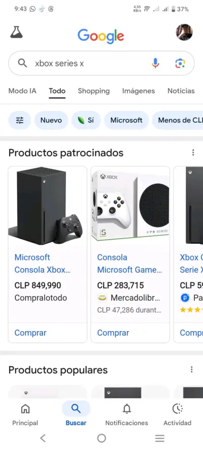 Consola de videojuegos con dos controles y - miniatura 2