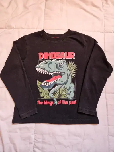 Polera manga larga dinosaurio para niños - miniatura 1