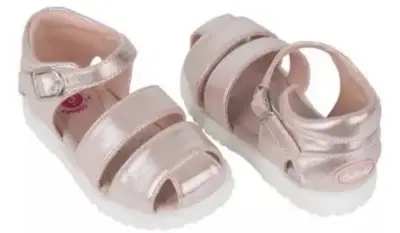 Sandalias rosadas para niña con hebilla Colloky - miniatura 2