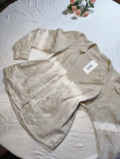 Blusa beige Cache Cache con diseño tie-dye - miniatura 1