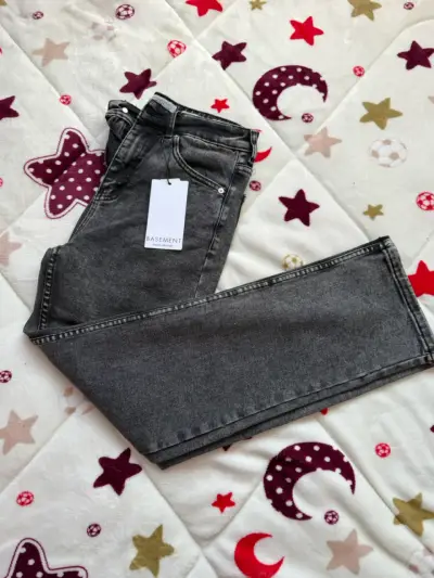 Jeans grises Basement para mujer - miniatura 1