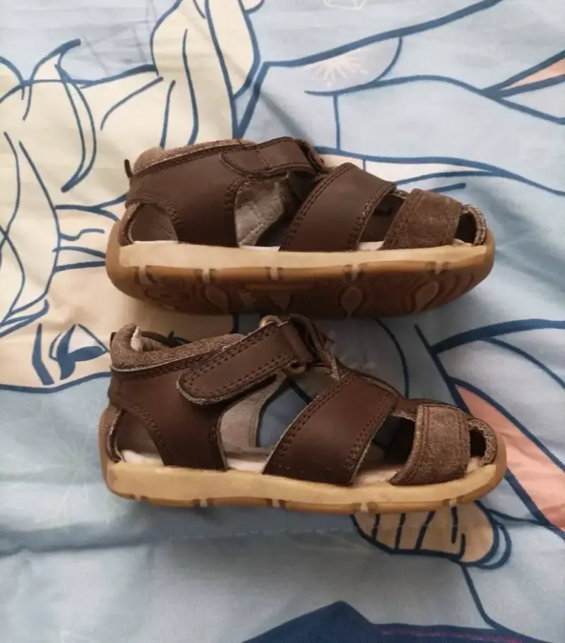 Sandalias de cuero para niño marrón - 4