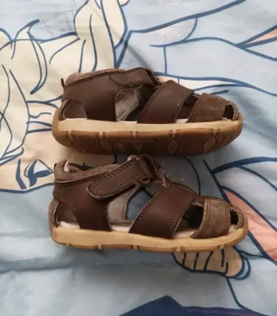 Sandalias de cuero para niño marrón - miniatura 4