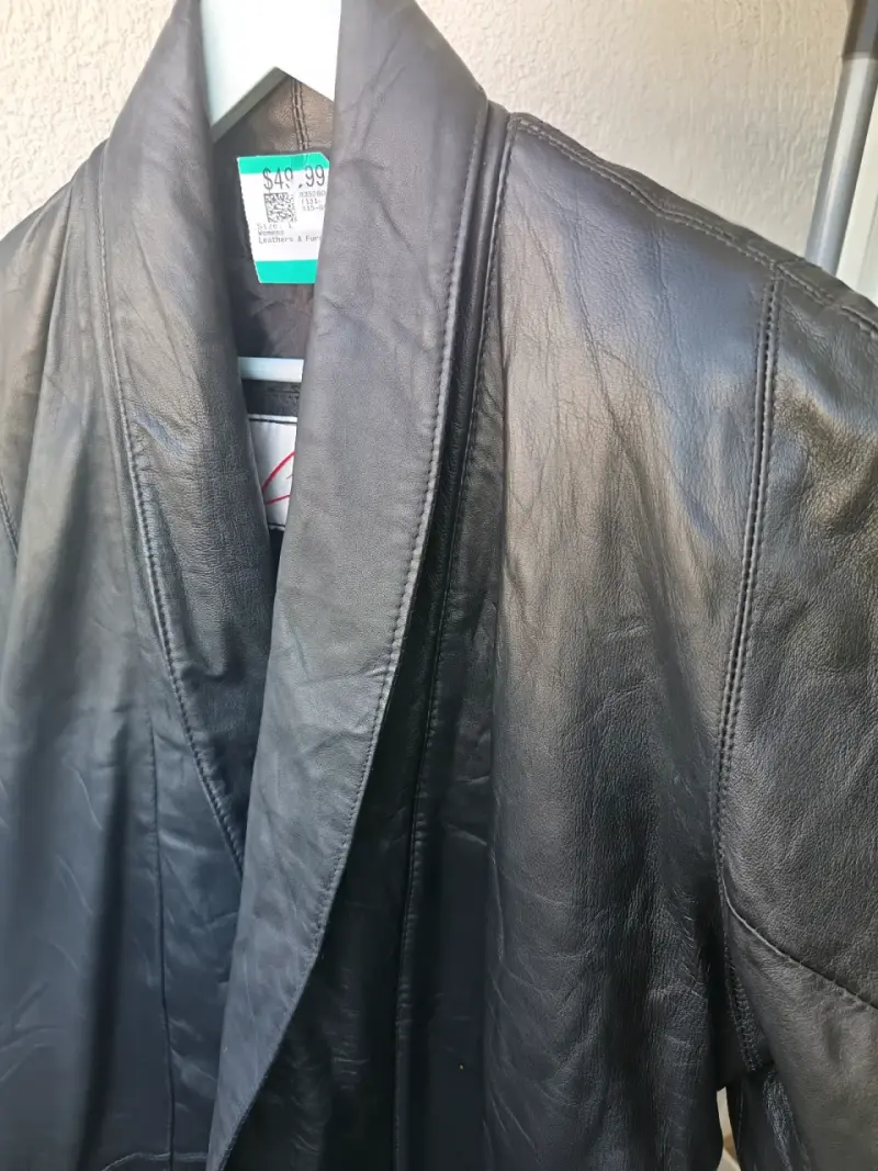 Abrigo de Cuero Genuino Excelled Black - 2