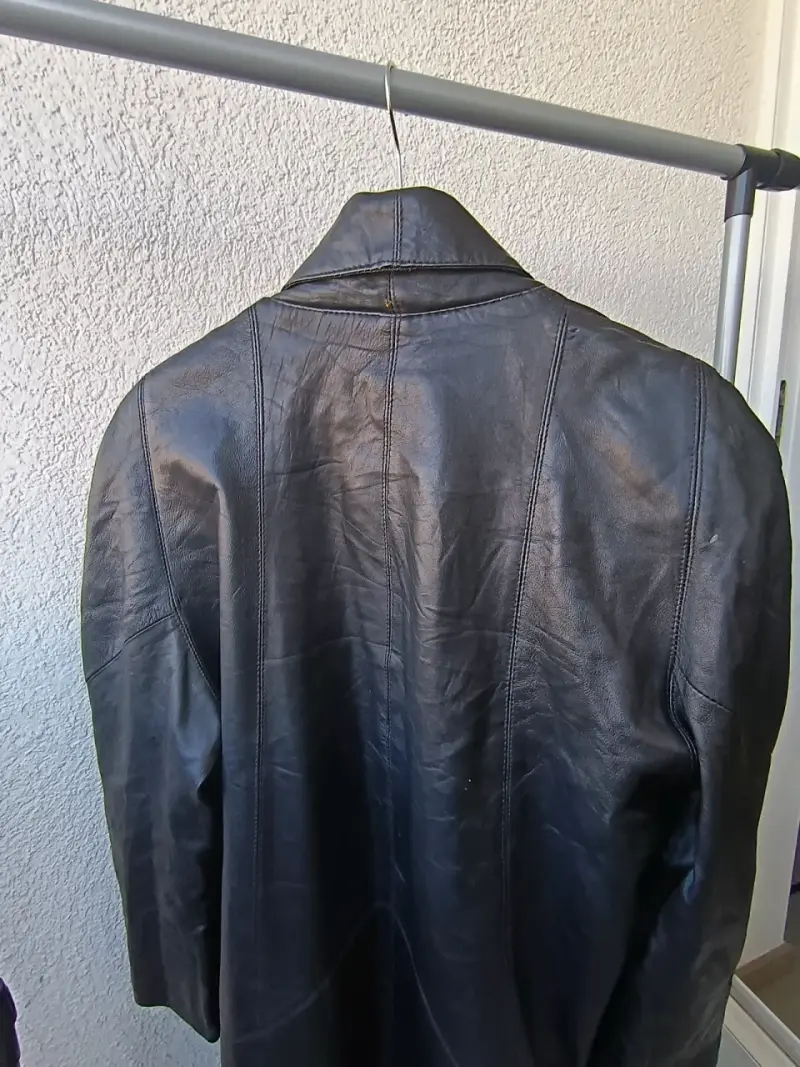Abrigo de Cuero Genuino Excelled Black - 4
