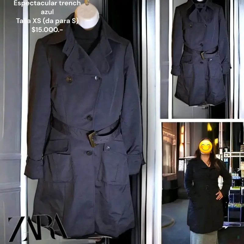 Trench coat beige H&M talla 42 - 2