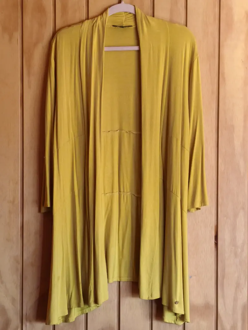 Cárdigan verde de lana para mujer - 5