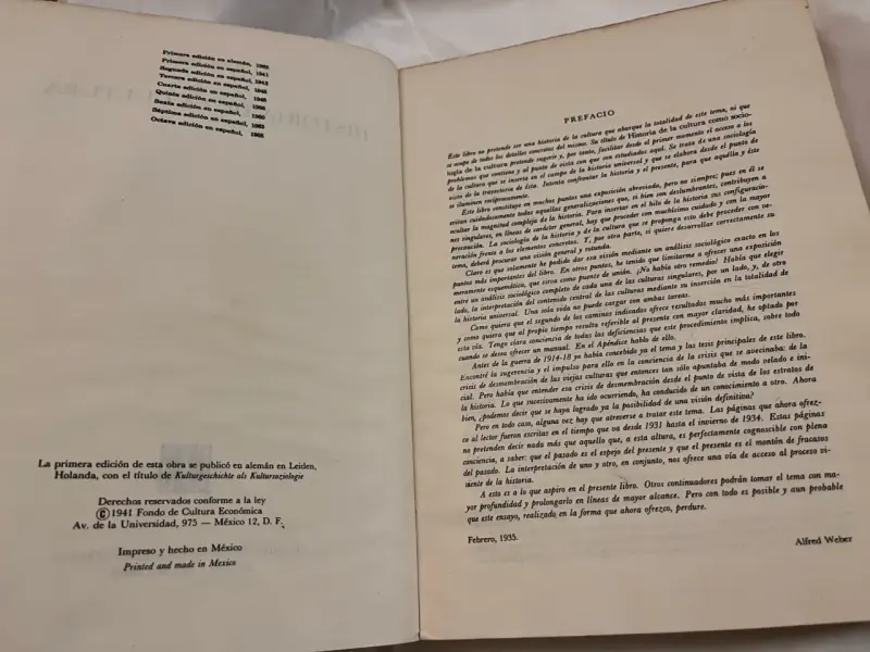 Libro 'Historia de la Cultura' de Alfred Weber - 3
