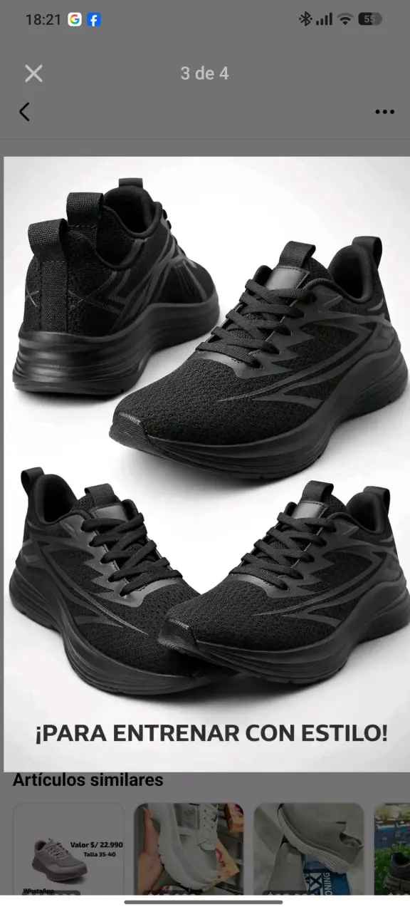 Zapatillas deportivas negras para entrenamiento - 1