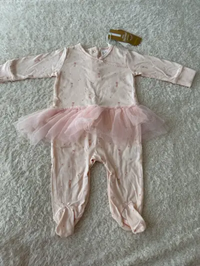 Enterito de bebé con tutú rosa - miniatura 1